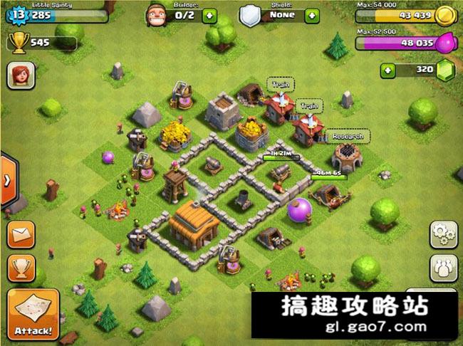 clash of clans《部落冲突》主城3本防守阵型布局参考