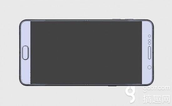 5.7寸屏三星Note 5 3D渲染图:外形酷似S6