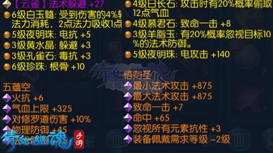 倩女幽魂手游石之灵属性查询